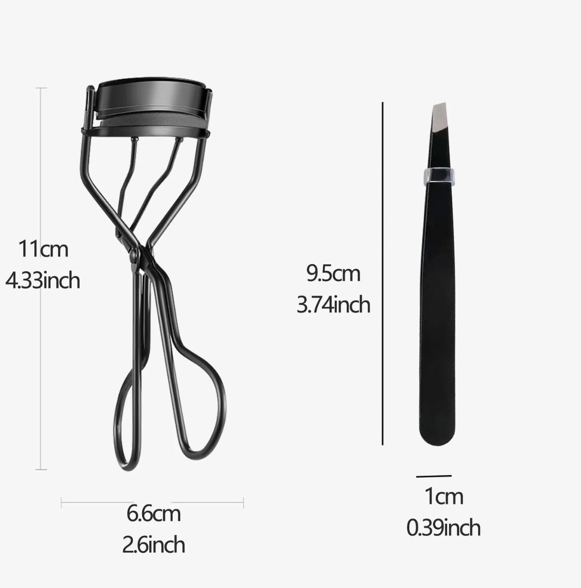 Eyelash Curler & Stainless Steel Tweezer