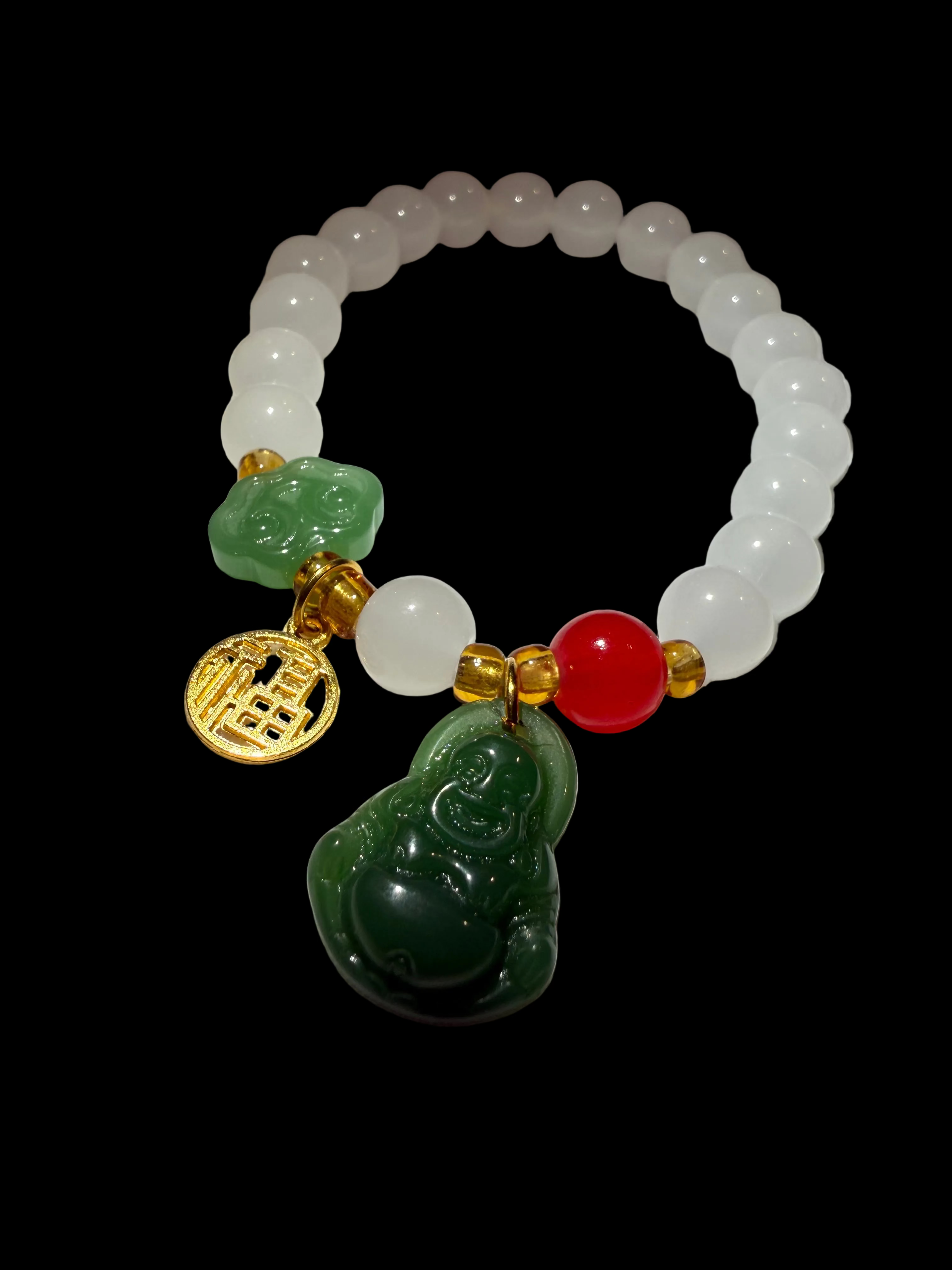 Buddha Bracelet With Lucky Cloud Maitreya