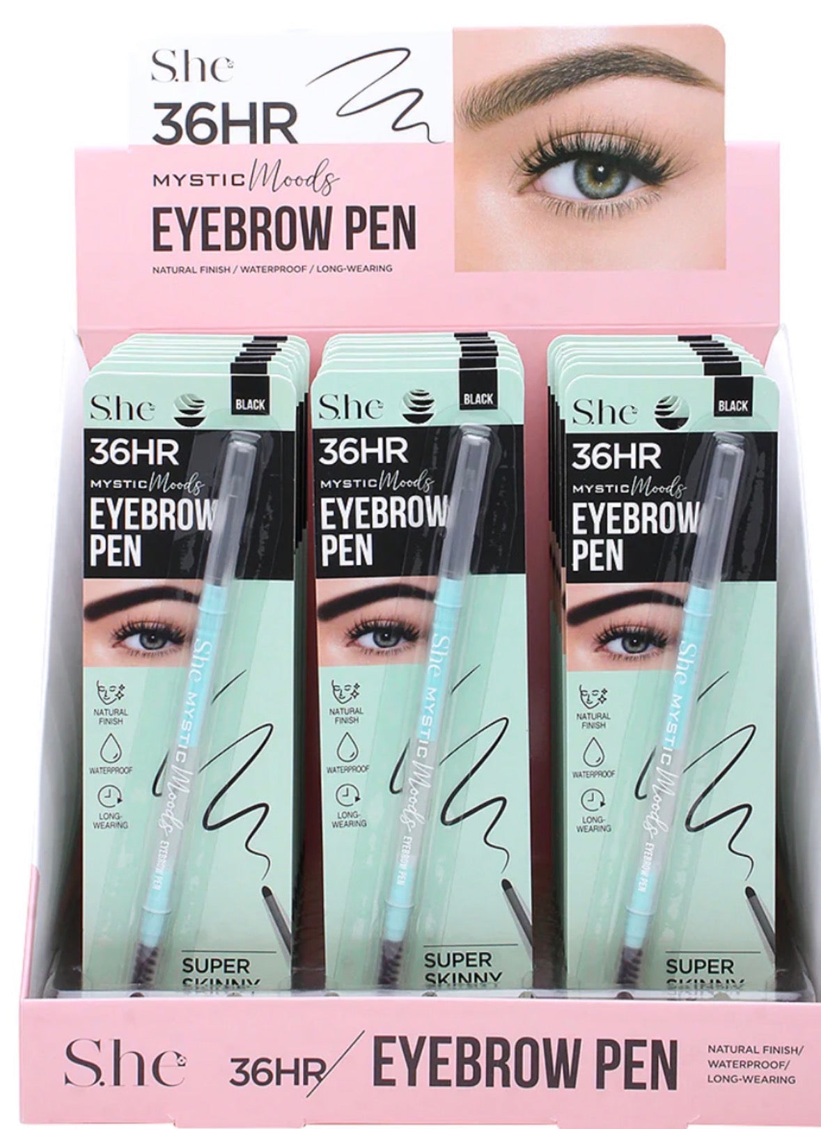 EYEBROW PEN 36HR BLACK WATERPROOF